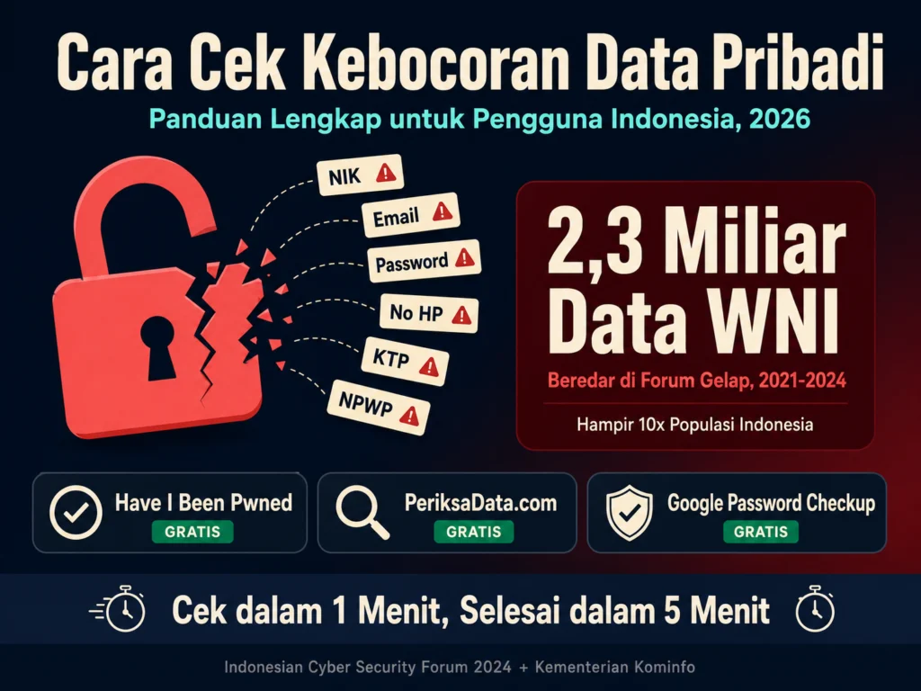 cara cek kebocoran data pribadi Indonesia 2,3 miliar data bocor dark web Have I Been Pwned